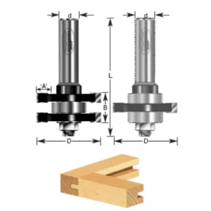 Cuchilla para Machimbrar de 1 5/8" Espiga 1/2"