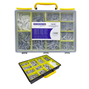 Estuche surtido de anclajes 610 piezas