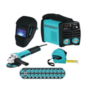 Combo Inversor 130 AMP + Máscara + Esmeriladora + Cinta + Discos