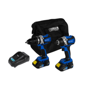 Kit Taladro Percutor 1/2 + Atornillador Impacto 1/4 Brushless 20V + 2 Baterías Elite