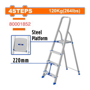 Escalera de Aluminio 4 Peldaños para 120 Kilos