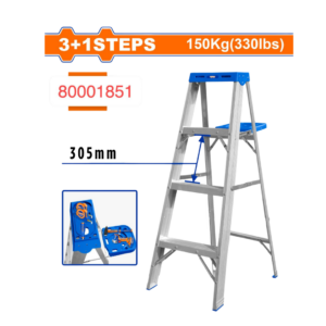 Escalera de Aluminio 3 Peldaños + Bandeja 150 Kilos