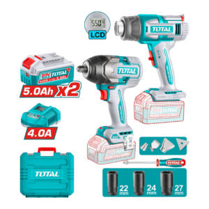 Combo 20V de 2 Piezas Pistola Impacto 850 NM + Pistola de Calor c/2 Baterías 5.0AH