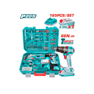 Combo Taladro Percutor + 165 Herramientas