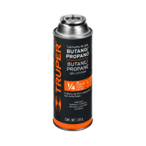 Lata de Gas de 220G con Válvula de 1/4 de Vuelta
