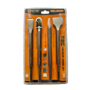 Juego de 4 Cinceles para Rotomartillo SDS Plus