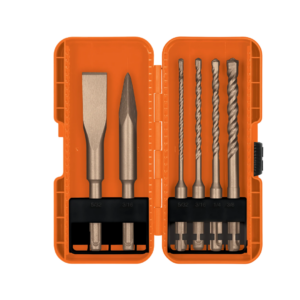 Juego de 6 Brocas y Cinceles SDS Plus en Estuche