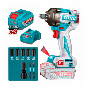 Pistola de Impacto 1/2" 42V 460NM con 2 Baterías